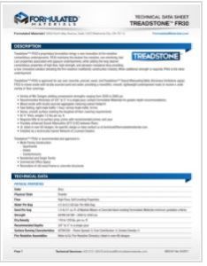 Treadstone TR30 Data Sheet - Formulated Materials