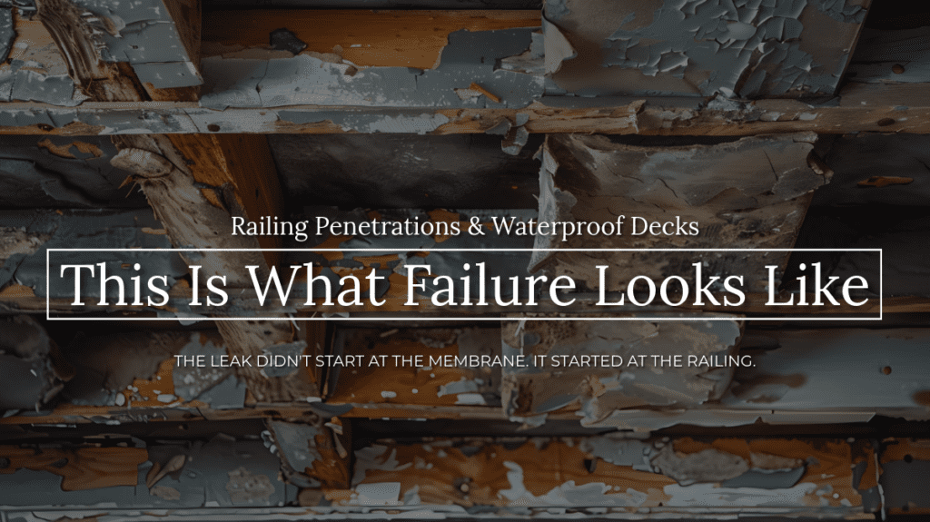 Railing Penetrations What railing water penetration failure looks like