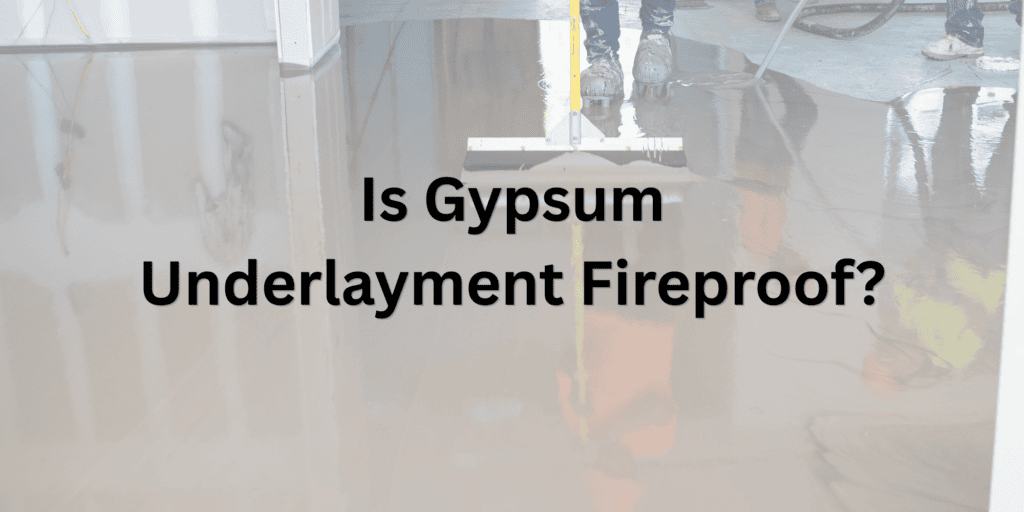 Gypsum underlayment